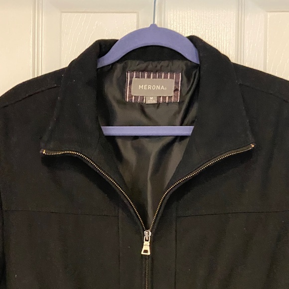 Merona Men's Classic Black Jacket - Picture 3 of 9